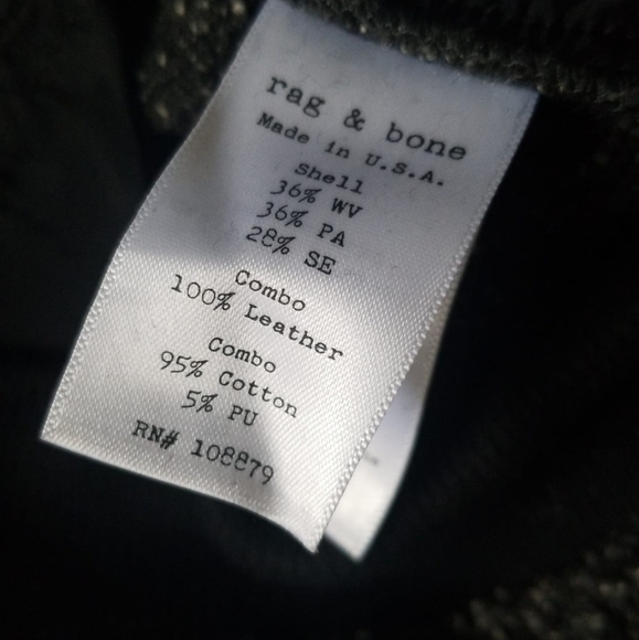 Rag & Bone Leather Trim Wool Gray Sweatpants Size 2 - Picture 4 of 4